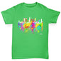 Los Angeles Skyline Ink Splats Boy's T-Shirt