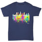 Los Angeles Skyline Ink Splats Boy's T-Shirt