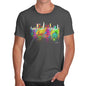 Los Angeles Skyline Ink Splats Men's T-Shirt