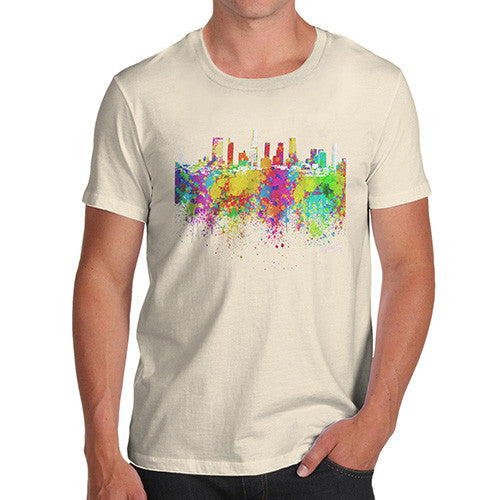 Los Angeles Skyline Ink Splats Men's T-Shirt