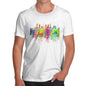 Los Angeles Skyline Ink Splats Men's T-Shirt