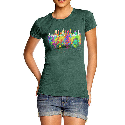 Los Angeles Skyline Ink Splats Women's T-Shirt 