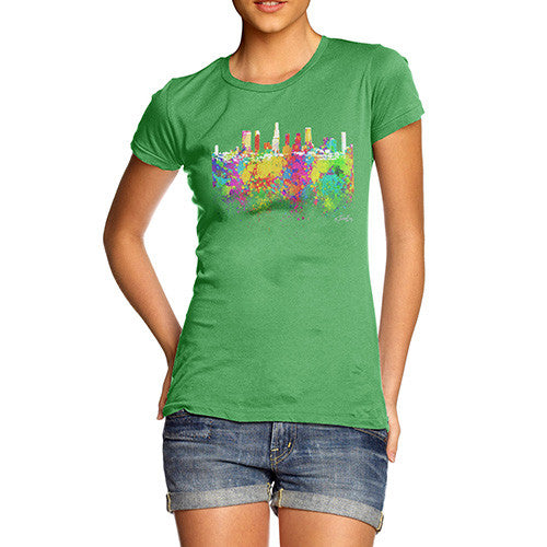 Los Angeles Skyline Ink Splats Women's T-Shirt 