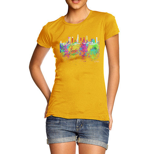 Los Angeles Skyline Ink Splats Women's T-Shirt 