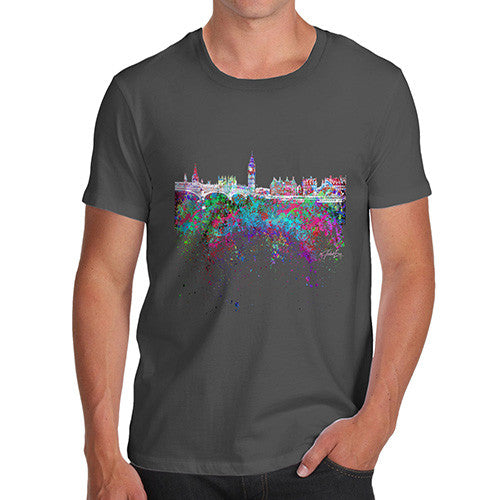 London Skyline Ink Splats Men's T-Shirt