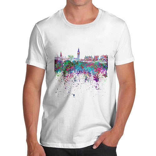 London Skyline Ink Splats Men's T-Shirt