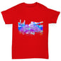 New York Skyline Ink Splats Boy's T-Shirt