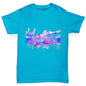 New York Skyline Ink Splats Girl's T-Shirt 