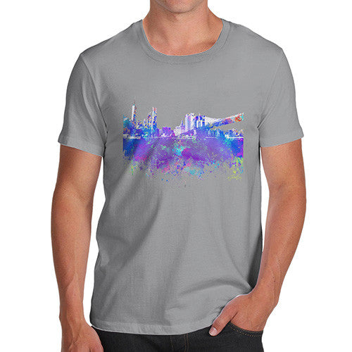 New York Skyline Ink Splats Men's T-Shirt