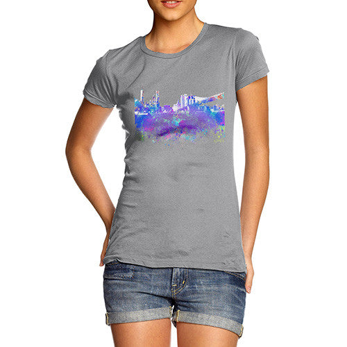 New York Skyline Ink Splats Women's T-Shirt 