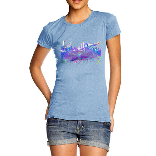 New York Skyline Ink Splats Women's T-Shirt 