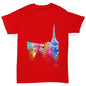 Paris Skyline Ink Splats Boy's T-Shirt