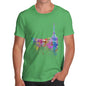 Paris Skyline Ink Splats Men's T-Shirt