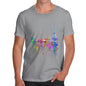 Paris Skyline Ink Splats Men's T-Shirt