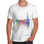 Paris Skyline Ink Splats Men's T-Shirt