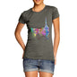 Paris Skyline Ink Splats Women's T-Shirt 