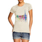 Paris Skyline Ink Splats Women's T-Shirt 