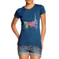 Paris Skyline Ink Splats Women's T-Shirt 