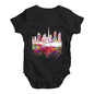 Dubai Skyline Ink Splats Baby Unisex Baby Grow Bodysuit