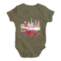 Dubai Skyline Ink Splats Baby Unisex Baby Grow Bodysuit