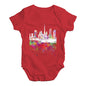 Dubai Skyline Ink Splats Baby Unisex Baby Grow Bodysuit