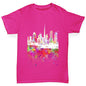 Dubai Skyline Ink Splats Girl's T-Shirt 