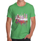 Dubai Skyline Ink Splats Men's T-Shirt