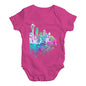 Seattle Skyline Ink Splats Baby Unisex Baby Grow Bodysuit