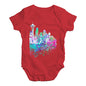 Seattle Skyline Ink Splats Baby Unisex Baby Grow Bodysuit