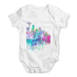 Seattle Skyline Ink Splats Baby Unisex Baby Grow Bodysuit