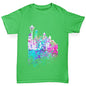 Seattle Skyline Ink Splats Girl's T-Shirt 