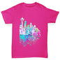 Seattle Skyline Ink Splats Girl's T-Shirt 