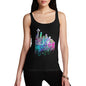 Seattle Skyline Ink Splats Women's Tank Top