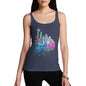 Seattle Skyline Ink Splats Women's Tank Top