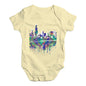 Chicago Skyline Ink Splats Baby Unisex Baby Grow Bodysuit