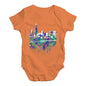 Chicago Skyline Ink Splats Baby Unisex Baby Grow Bodysuit