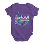 Chicago Skyline Ink Splats Baby Unisex Baby Grow Bodysuit