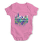 Chicago Skyline Ink Splats Baby Unisex Baby Grow Bodysuit