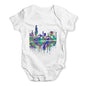 Chicago Skyline Ink Splats Baby Unisex Baby Grow Bodysuit