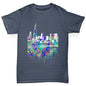 Chicago Skyline Ink Splats Boy's T-Shirt