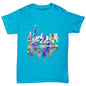 Chicago Skyline Ink Splats Girl's T-Shirt 