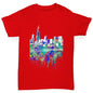 Chicago Skyline Ink Splats Girl's T-Shirt 