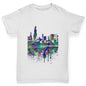 Chicago Skyline Ink Splats Girl's T-Shirt 