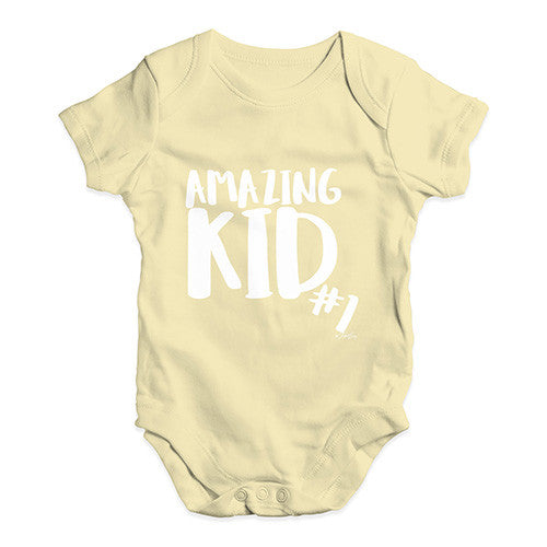 Amazing Kid Number 1 Baby Unisex Baby Grow Bodysuit