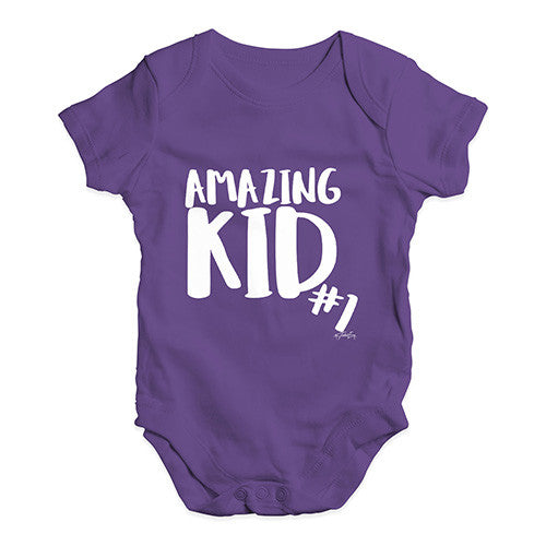 Amazing Kid Number 1 Baby Unisex Baby Grow Bodysuit