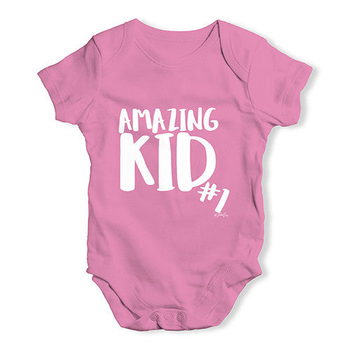 Amazing Kid Number 1 Baby Unisex Baby Grow Bodysuit