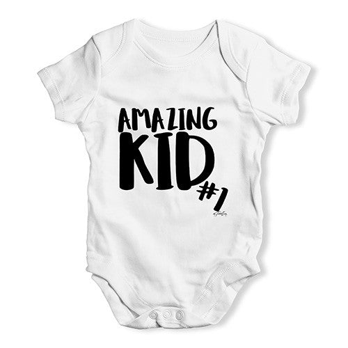 Amazing Kid Number 1 Baby Unisex Baby Grow Bodysuit