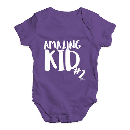 Amazing Kid Number 2 Baby Unisex Baby Grow Bodysuit