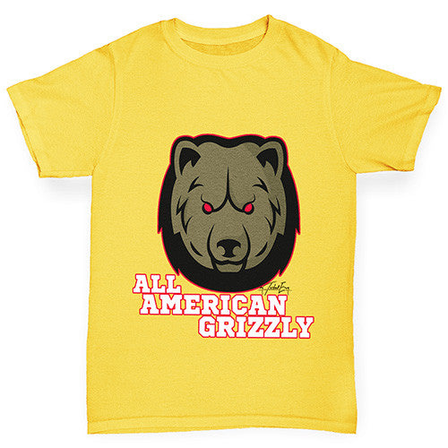 All American Grizzly Girl's T-Shirt 
