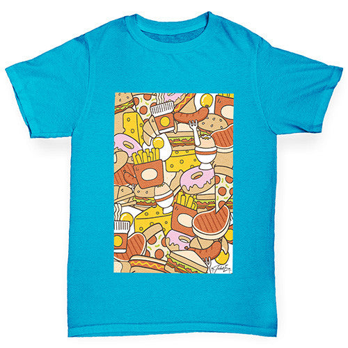 Food Collage Boy's T-Shirt